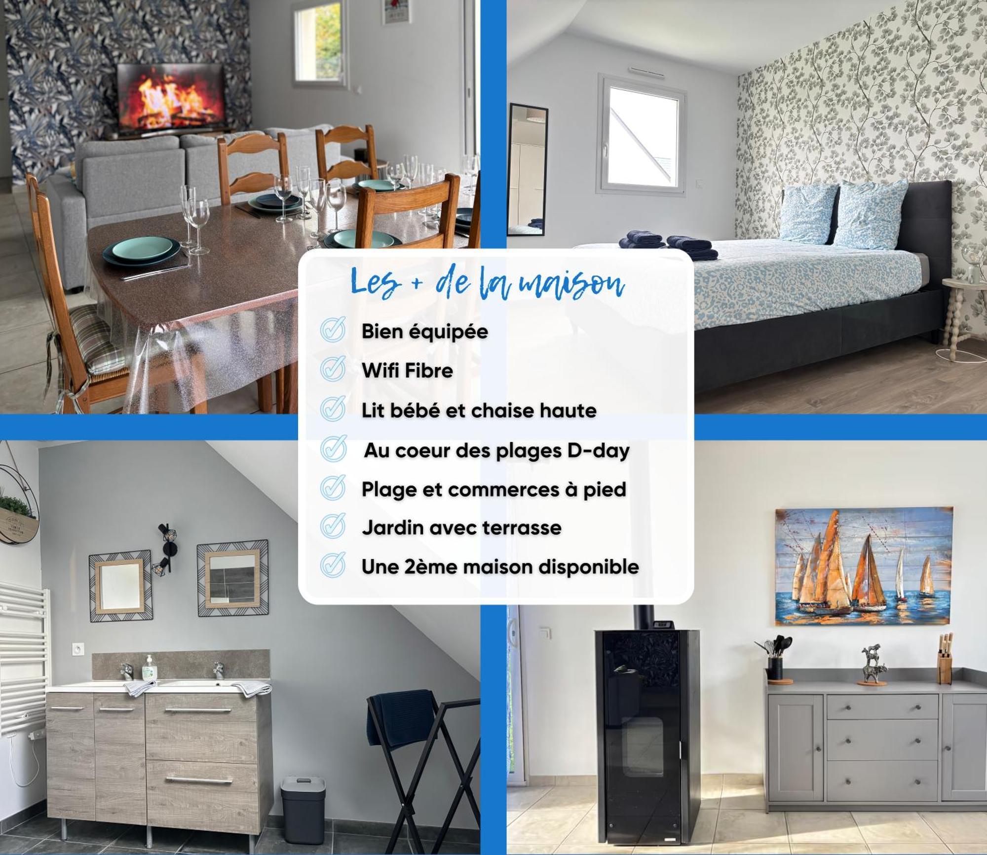 Les Dunes, Maison Neuve 8 P Bien Equipee Jardin Clos, Parking, Garage A 850 M De La Plage Et Centre Bourg, Sur Plages Du Debarquement Pres Arromanches Et Bayeux Asnelles Extérieur photo